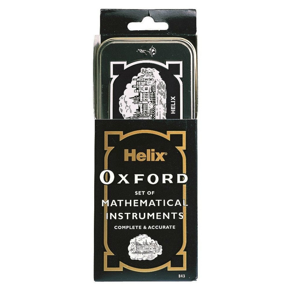 Oxford Traditional Metal Tin Maths Set Etsy