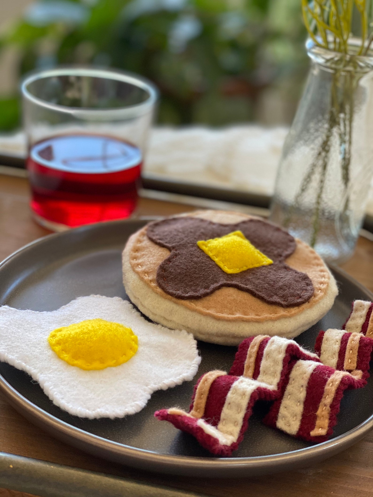 Felt Pancakes Felt Breakfast Set Play Food Set Pancake Etsy