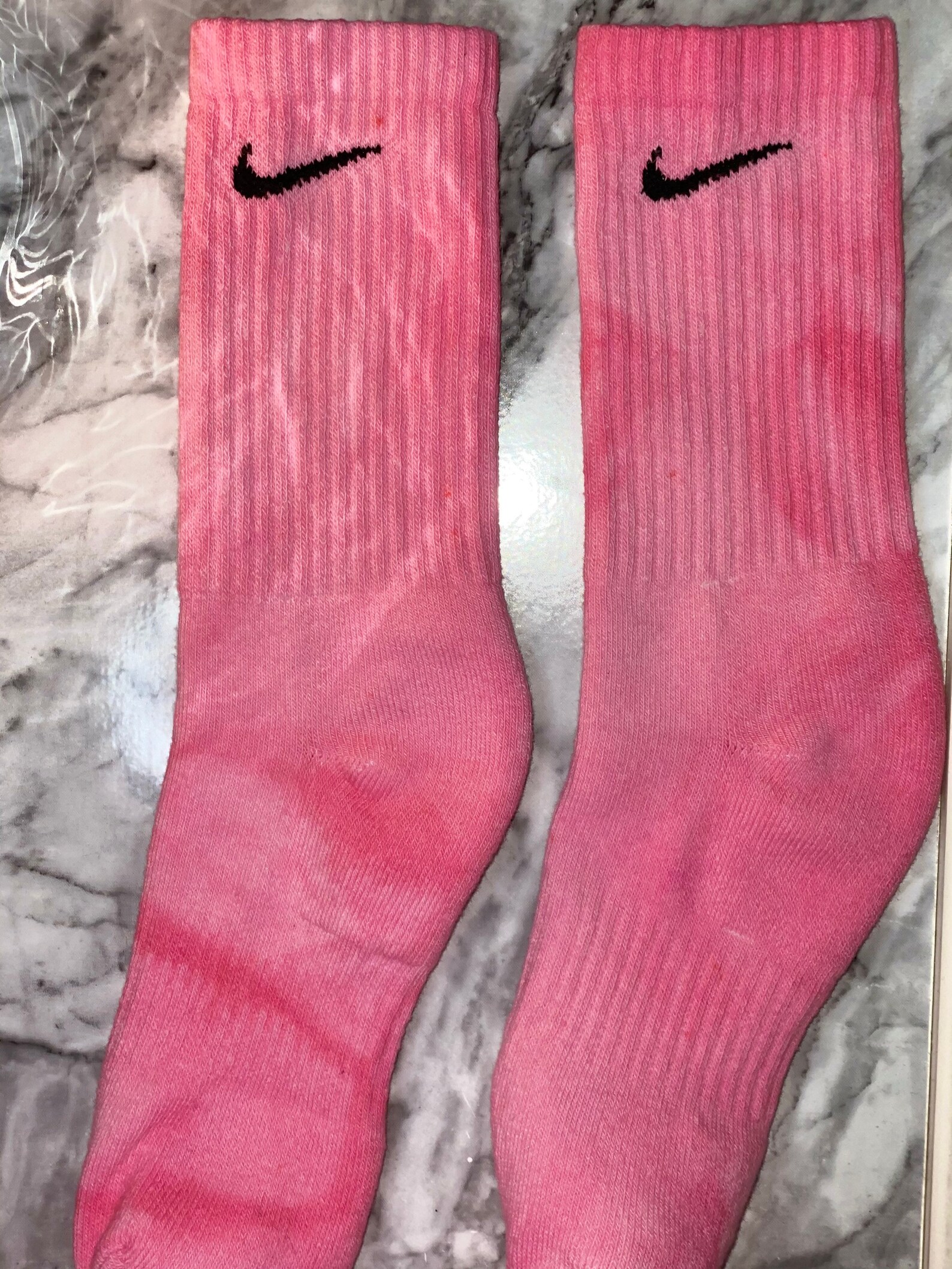 Baby pink pastel Nike block colour socks Etsy