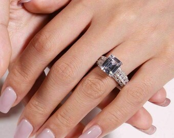 Split Shank Wedding Bridal Ring 14K White Gold- Criss Cross Ring 2.28 Ct Oval Cut Diamond Engagement Ring Bridal Gift For Pretty Women