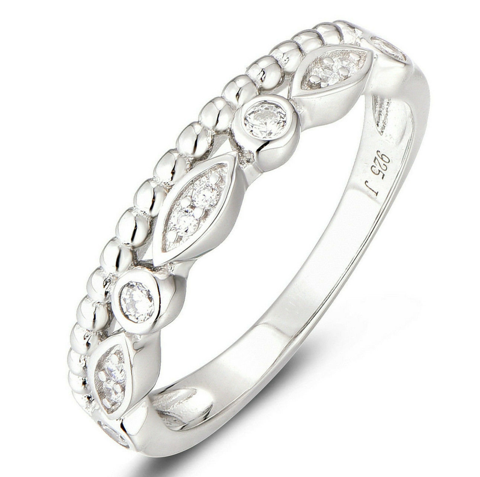 Half Eternity Band Solitaire Engagement Ring Eternity Etsy