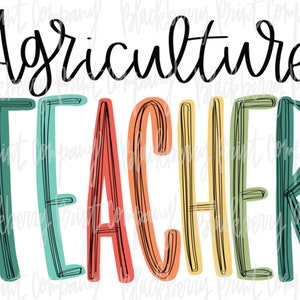 Agriculture Teacher PNG Sublimation Printable