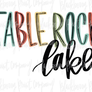Table Rock Lake PNG Sublimación Carta de descarga digital