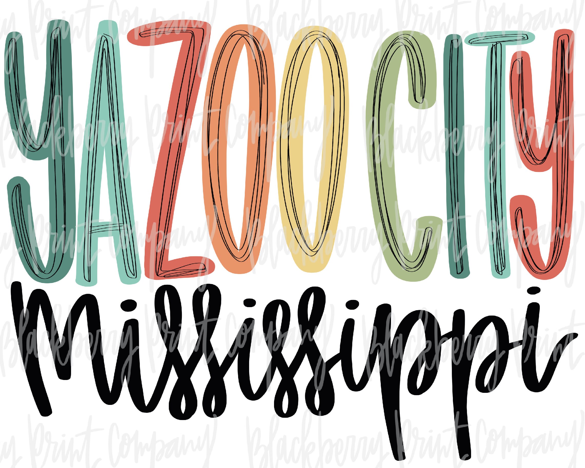 Yazoo City MS City State PNG Sublimation Printable Etsy