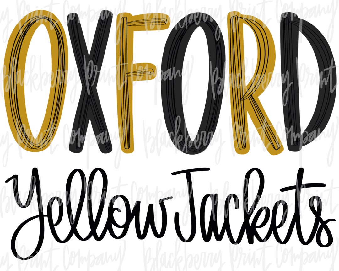 Oxford Yellow Jackets PNG Sublimation Printable Etsy