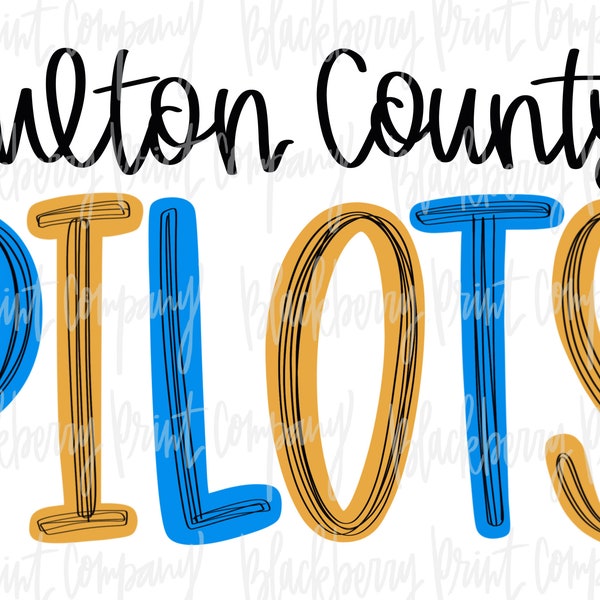Fulton County Pilots PNG Sublimation Printable Digital Download