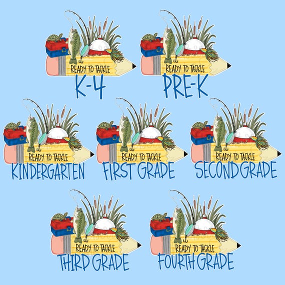 Grade Level PNG Bundle, Back to School Bundle PNG, Fish Pencil png, Boy Grade Level, Sublimation, DTF, Nameplate