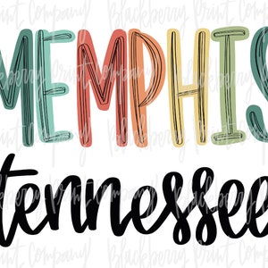 Memphis Tennessee PNG Sublimatie Afdrukbaar
