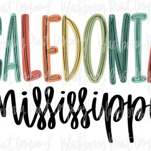 Caledonia MS City State PNG Sublimation Printable
