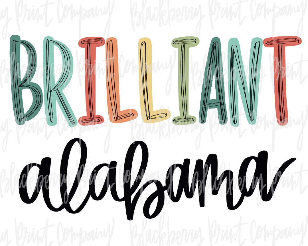 Brilliant Alabama PNG Sublimation Printable Etsy