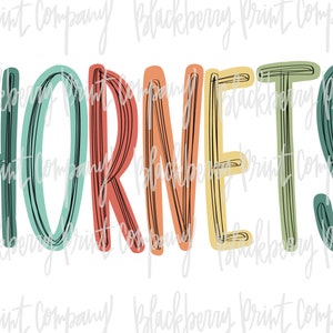 Hornets PNG Sublimation Hand beschriftet druckbar