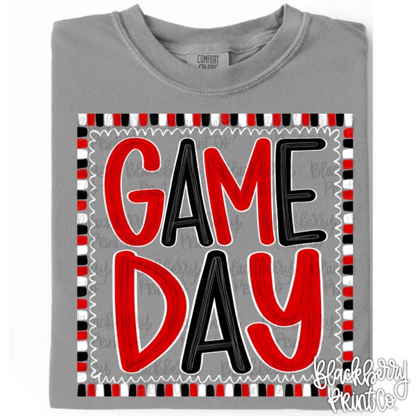 Game Day PNG, School Spirit Digital Download, Hand Drawn PNG, Sublimation, DTF, Back to School, Teacher Shirt, Color Pop, Football png