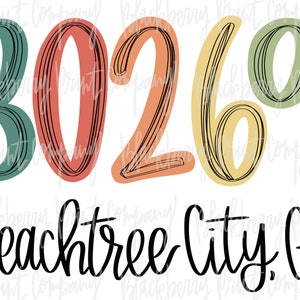 30269 Peachtree City GA PNG Sublimation Imprimable
