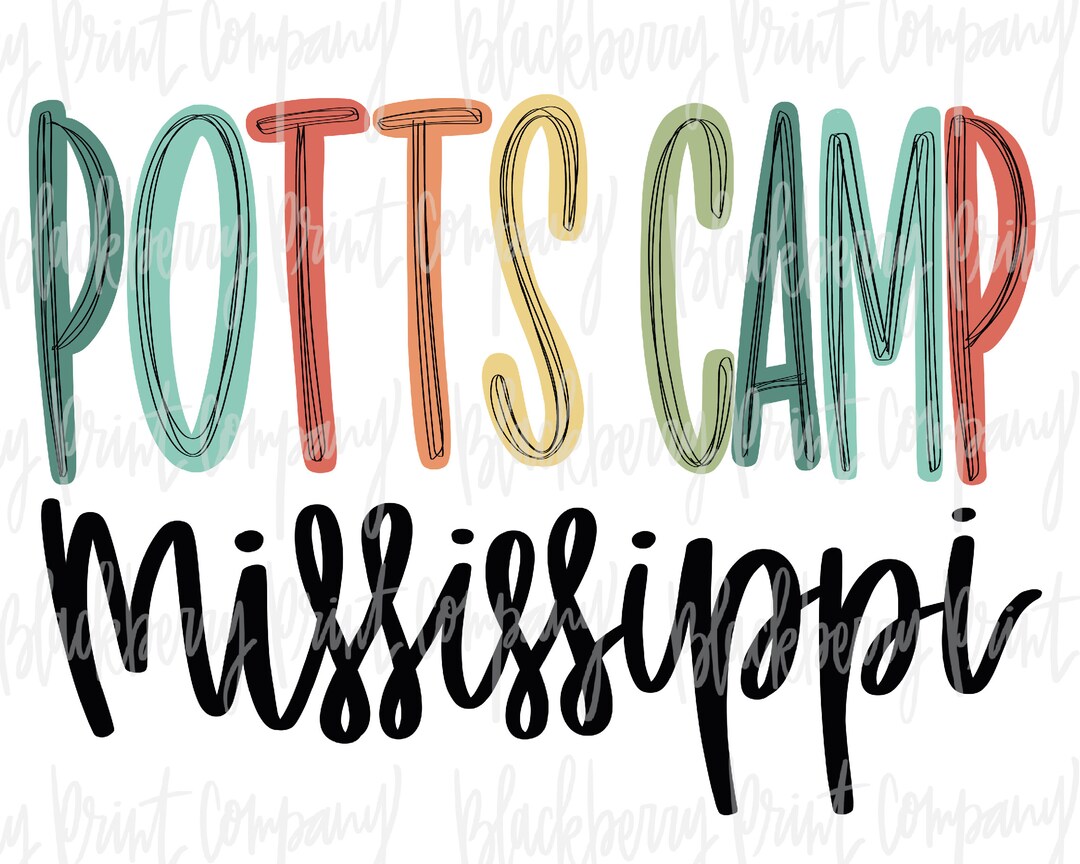 Potts Camp MS City State PNG Sublimation Printable Etsy