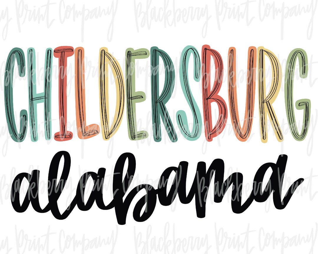 Childersburg AL City State PNG Sublimation Printable Etsy