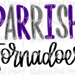 Parrish Tornadoes PNG Sublimation Printable