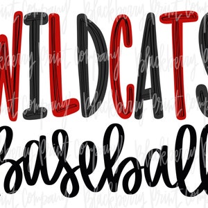Wildcats Baseball PNG Sublimation Imprimable