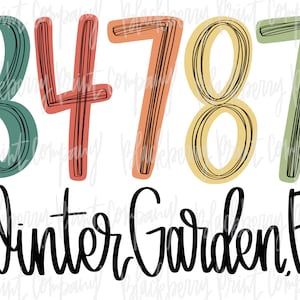 34787 Winter Garden, FL PNG Código Postal Sublimación Imprimible