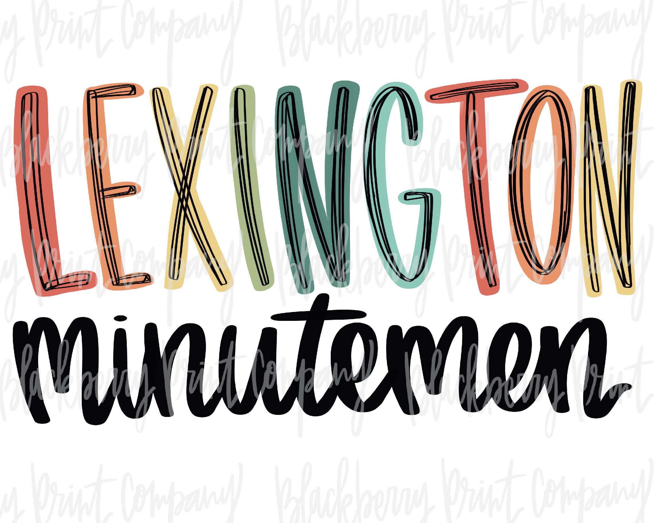 Lexington Minutemen School Mascot PNG Sublimation | Etsy