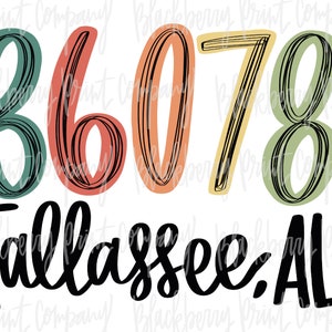 36078 Tallassee AL PNG Sublimation Digital Download