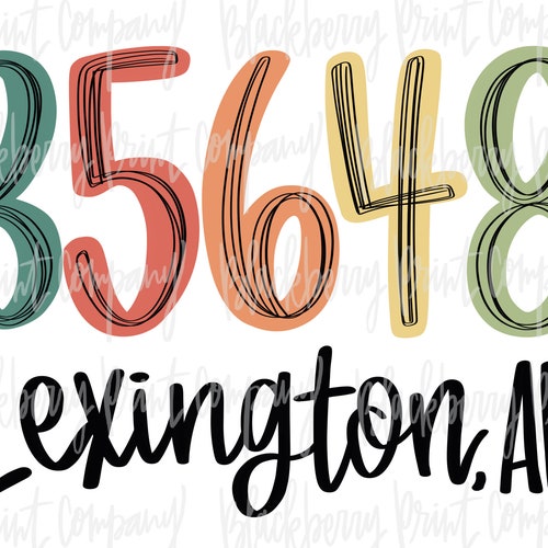 Eufaula AL Zip Code PNG Sublimation Digital Download Etsy