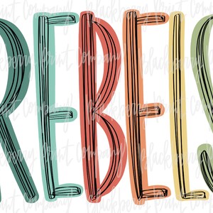 Rebellen PNG Sublimatie Hand Beletterd Printable