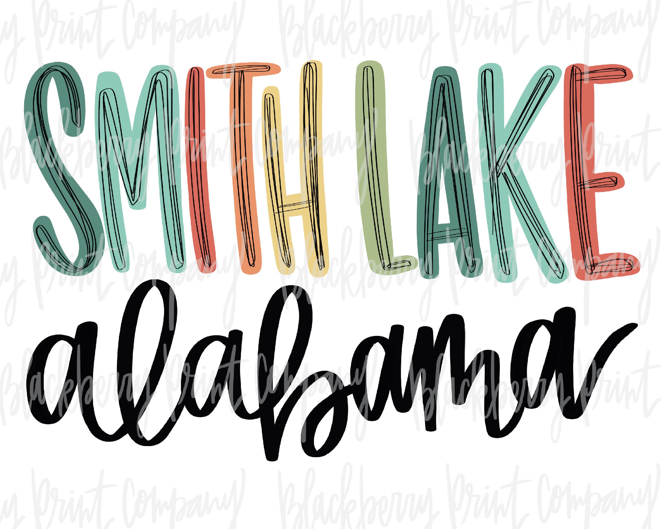 Smith Lake Alabama PNG Sublimation Printable Etsy