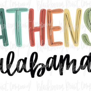 Athènes Alabama PNG Sublimation Imprimable