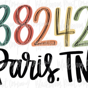 38242 Parijs TN PNG sublimatie handbeletterd digitale download