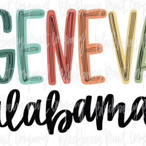 Genève Alabama PNG Sublimation Imprimable