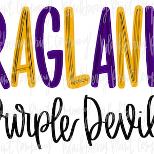 Ragland Purple Devils PNG Sublimación Imprimible