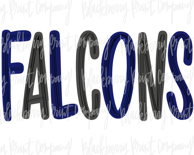 Falcons Navy Grey PNG Sublimation Printable Digital Download - Etsy