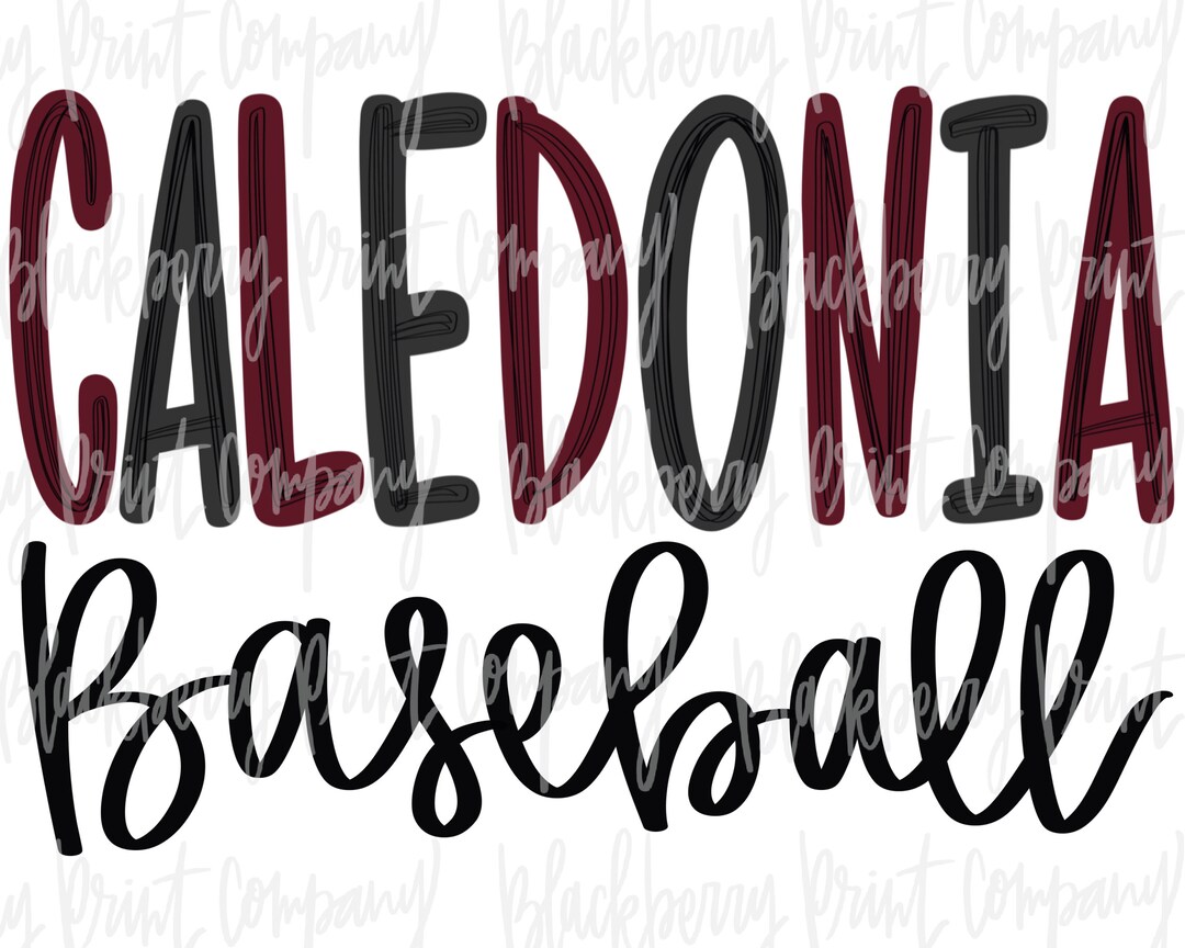 Caledonia Baseball PNG Sublimation Printable Digital Download Etsy