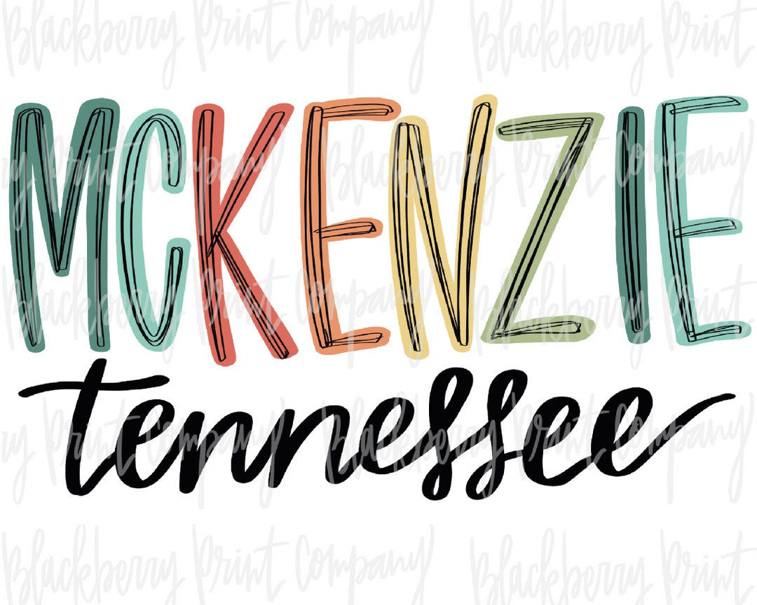 Mckenzie TN PNG Hand Lettered Sublimation Digital Download Etsy