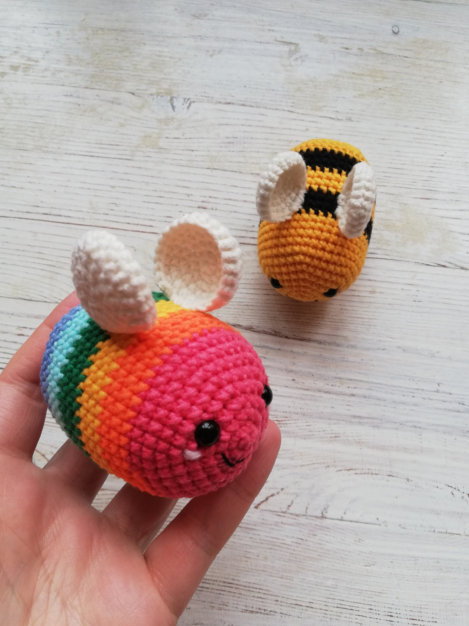 Crochet pride bee pattern LGBT pride plush Etsy