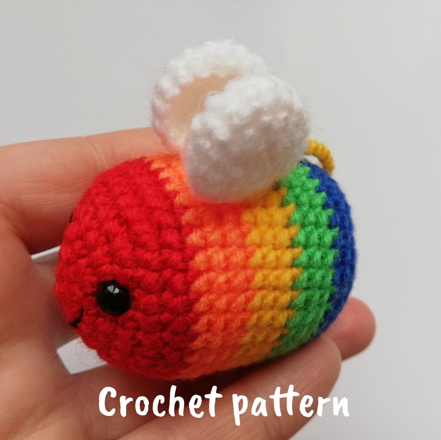 Crochet pride bee pattern rainbow crochet bee diy gift | Etsy