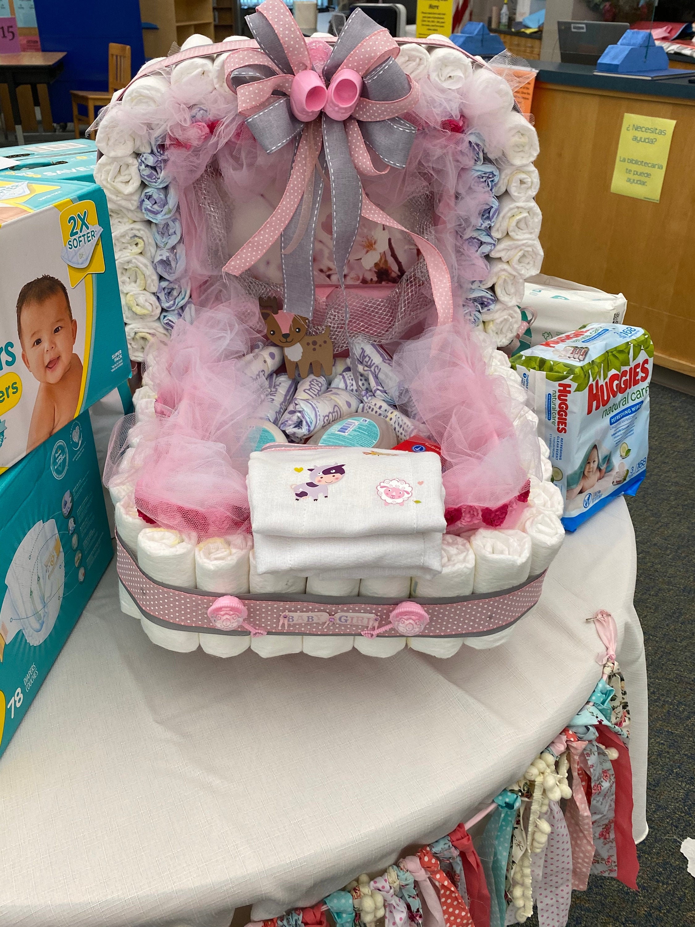 Baby Carriage Diaper Cake Etsy