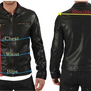 Leather Jacket for Men's, Handmade Biker Jacket for Men's Motorcycle ...