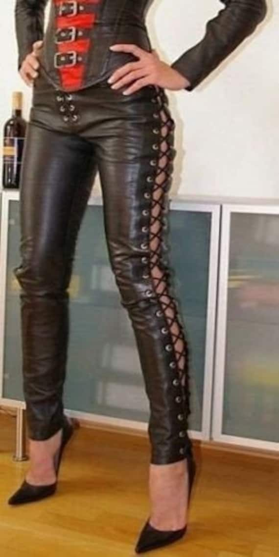 Leather Pants for Women's, Leather Pants Motorcycle Pants High