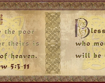 Beatitudes Wallpaper Border - 10inch width