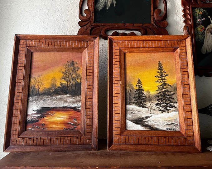 Vintage Framed Oil Paintings Etsy