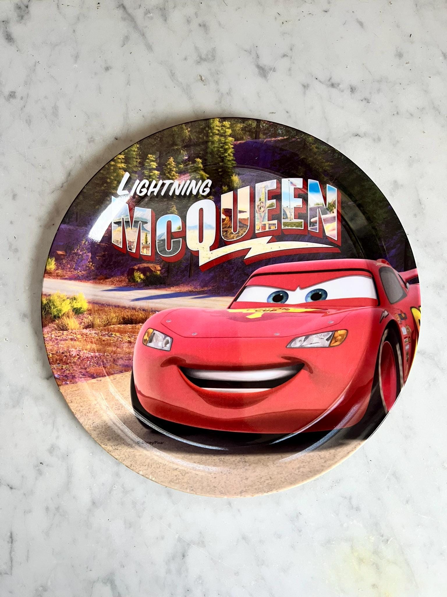 Disney PIXAR Cars プレート Disney Pixar Lightning Mcqueen Plate – Cars Movie - Etsy