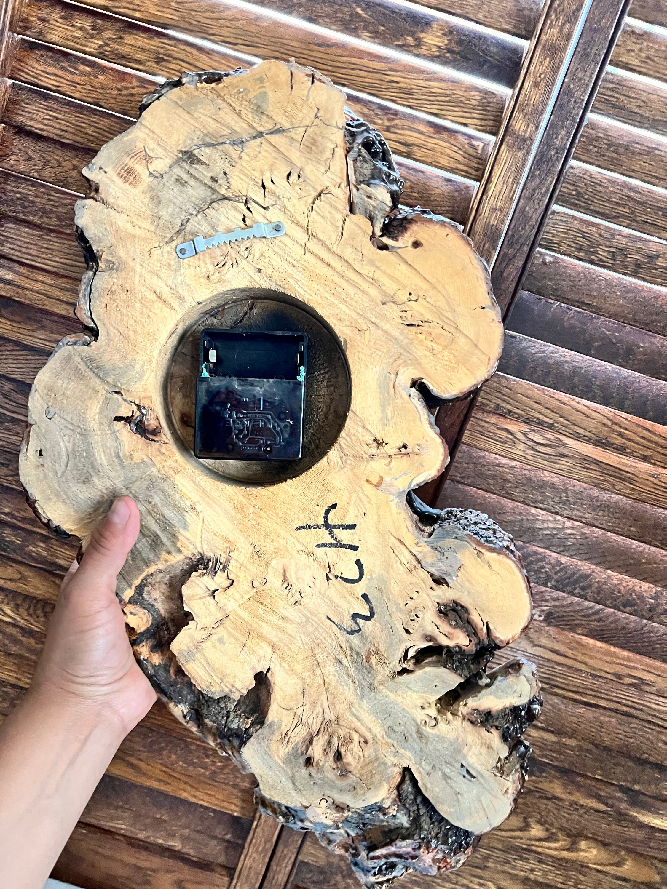 Vintage Burl Wood Wall Clock - Etsy Vintage Burl Wood Wall Clock - Etsy