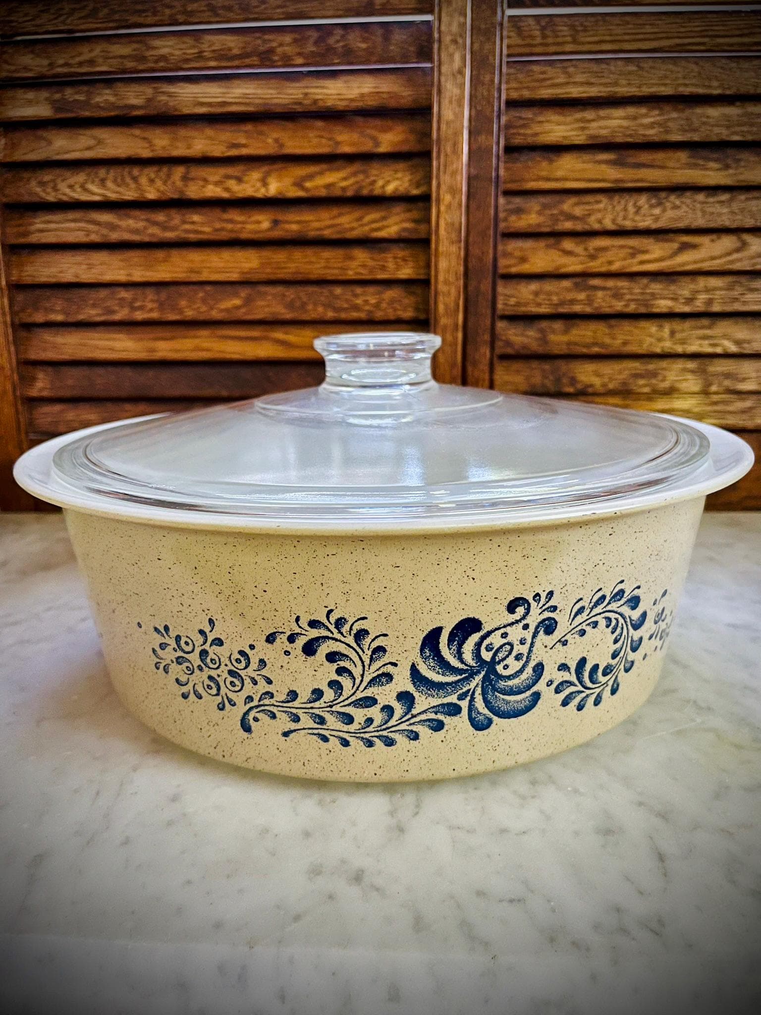 Vintage Pyrex Homestead 4 Qt Big Bertha #664 Casserole Dish With