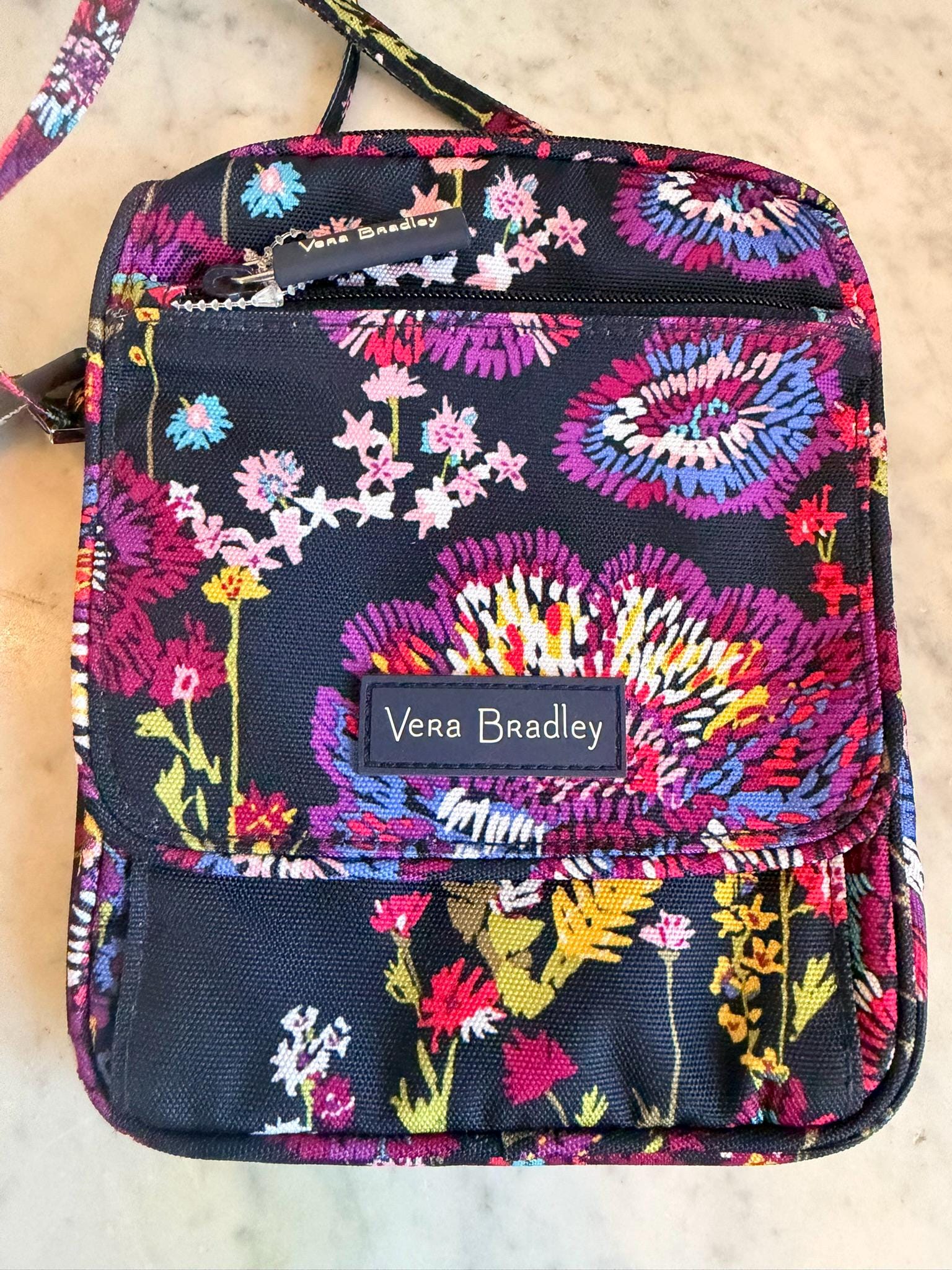 Vera Bradley Small Zipper Backpack Midnight Wildflowers‎ Travel Boho Artsy Meet our Small Banbury Backpack, the perfect blend of style  main image 2