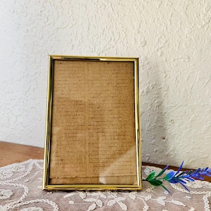 Vintage Gold Brass Mini Frame – Holds 3.5x5&quot; Photo (71)