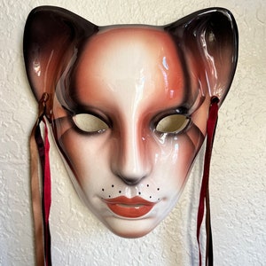 Vintage Masquerade Catwoman Wall Art Mask