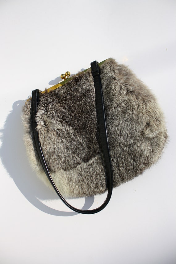 Vintage Rabbit Fur Purse - image 5