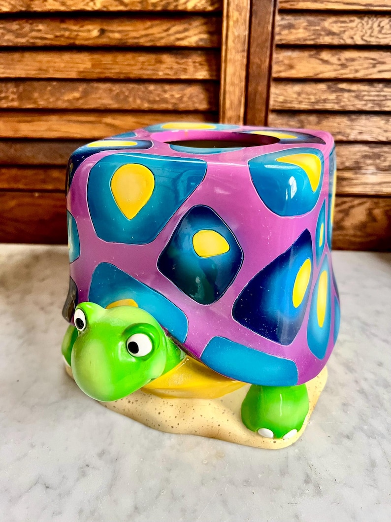 Van Pelt Studios Ceramic Turtle Tissue Box Cover – Rare Vintage ...