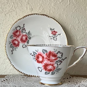 Vintage Cameo Rose Tea Cup & Saucer – Royal Stafford Bone China England